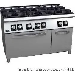 Fagor Kore 700 Series 6 Burner Gas Range with Gas Oven - C-G761H