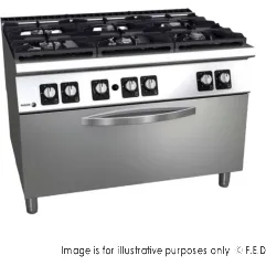 Fagor Kore 900 Series Gas 6 Burner with Gas Oven - C-G961OPH