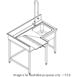 Fagor Pre-Rinsing Sink Bench w/ Introductor of Baskets MCFD-1000D