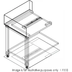 Fagor Stainless Steel Corner Bench w/ Introduction of Baskets by the Left Side E-90I