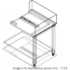 Fagor Stainless Steel Corner Bench w/ Introduction of Baskets by the Right Side E-90D