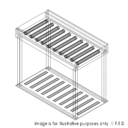 Fagor Stainless Steel Rolling Table for 2 Baskets MR2C