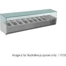 FED-X Flat Glass Salad Bench - XVRX1800/380