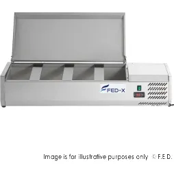 FED-X Salad Bench with Stainless Steel Lid - XVRX1200/380S