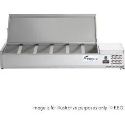FED-X Salad Bench with Stainless Steel Lid - XVRX1500/380S