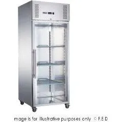FED-X S/S Full Glass Door Upright Fridge - XURC600G1V