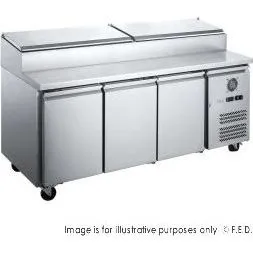 FED-X S/S Three Door Sandwich Counter - XSS8C20S3V