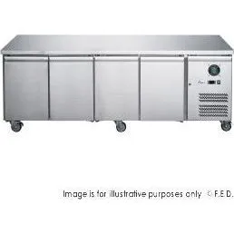 FED-X S/S Four Door Bench Fridge - XUB6C22S4V
