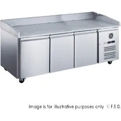FED-X Three Door Standard Saladette On Castors - XPZ3600TN