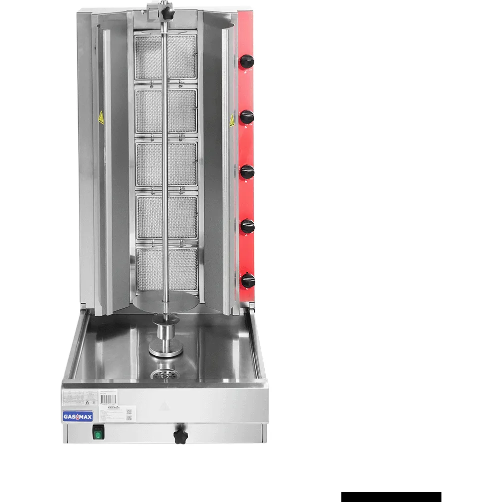 Gasmax Semi-automatic 5 Burner LPG Kebab Machine - KB-5LPG