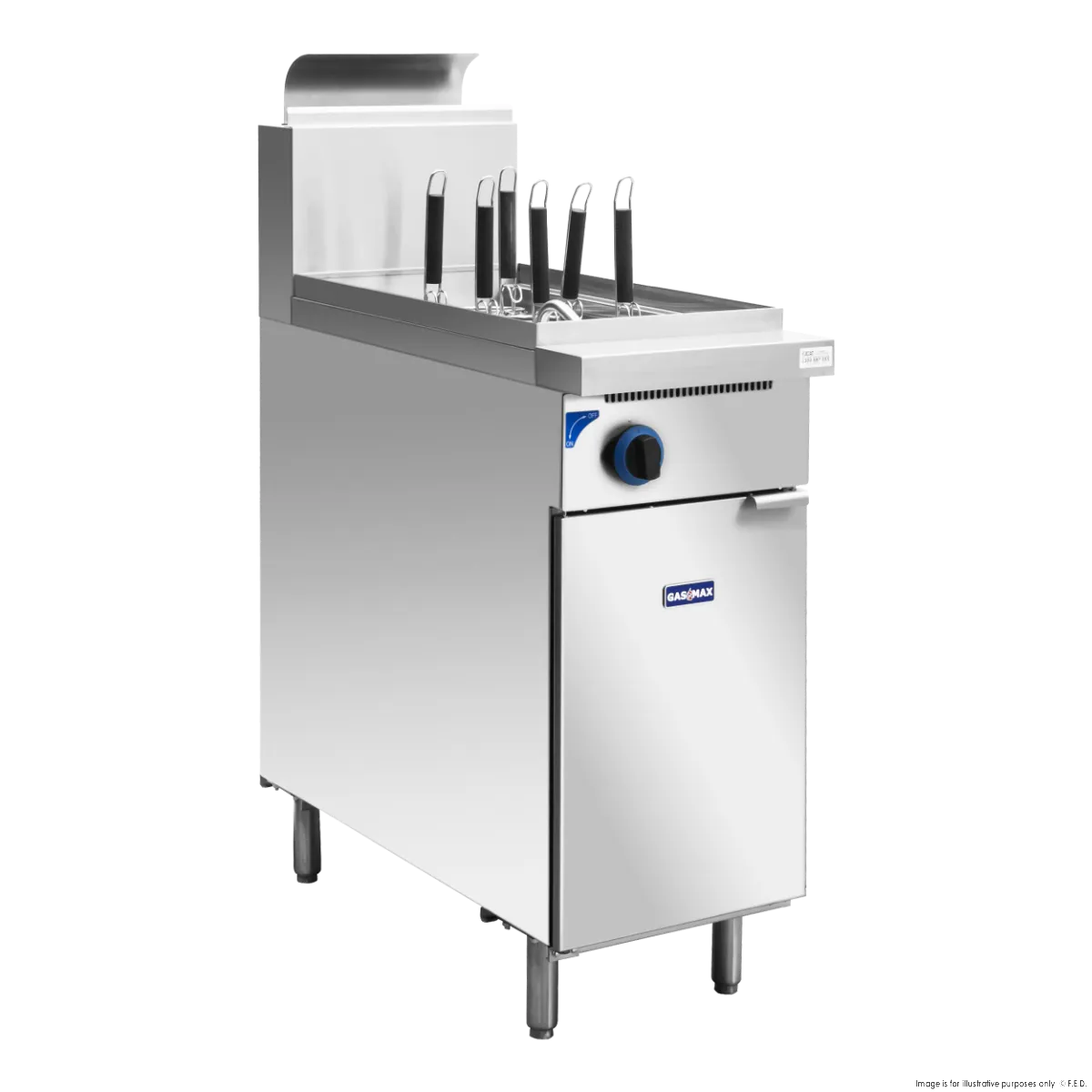 Gasmax V Pan Natural Gas 6 Baskets Pasta and Noodle Cooker PC150-6