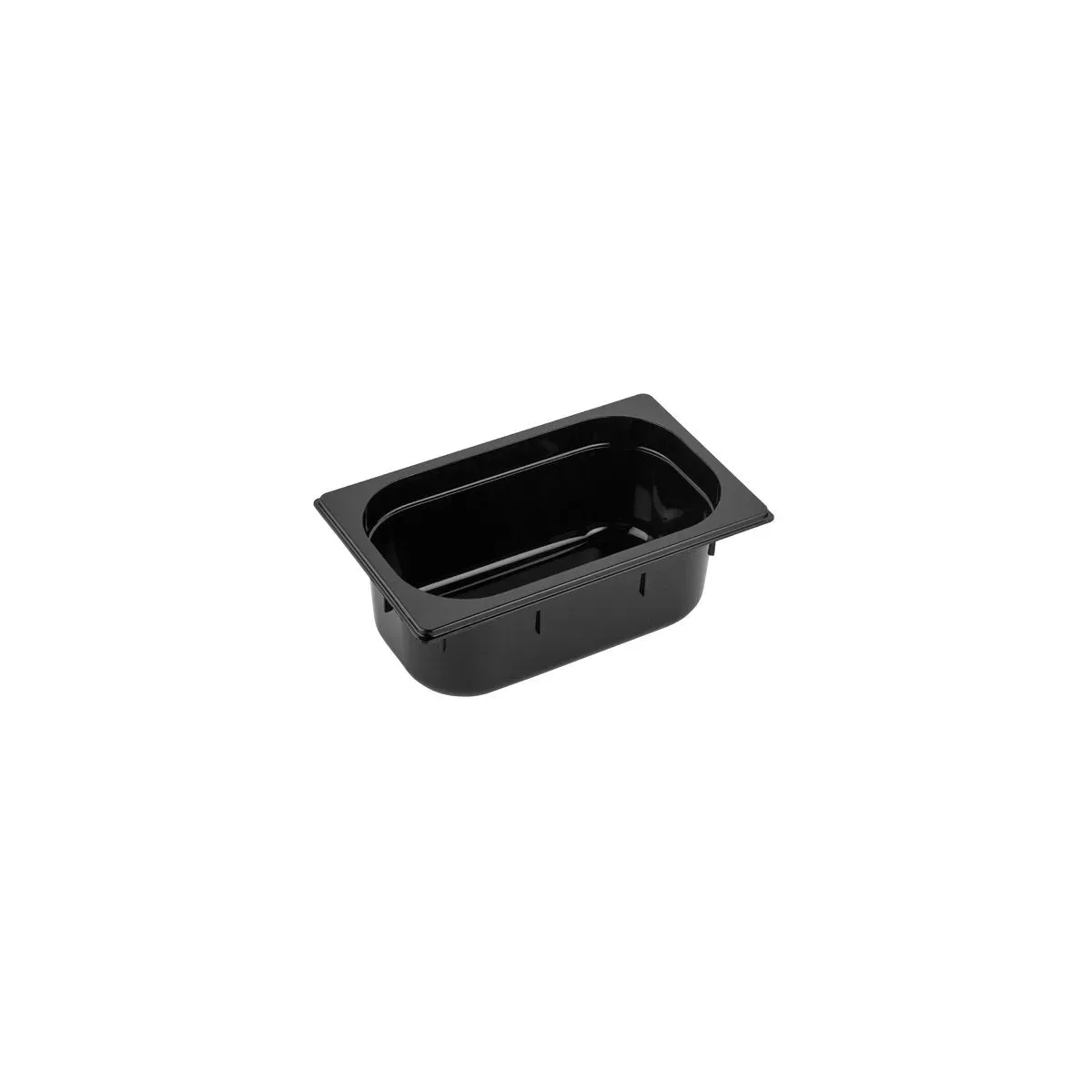 Gastronorm Pan Polycarbonate Black 1/4 Size 265x162x100mm / 2.5Lt