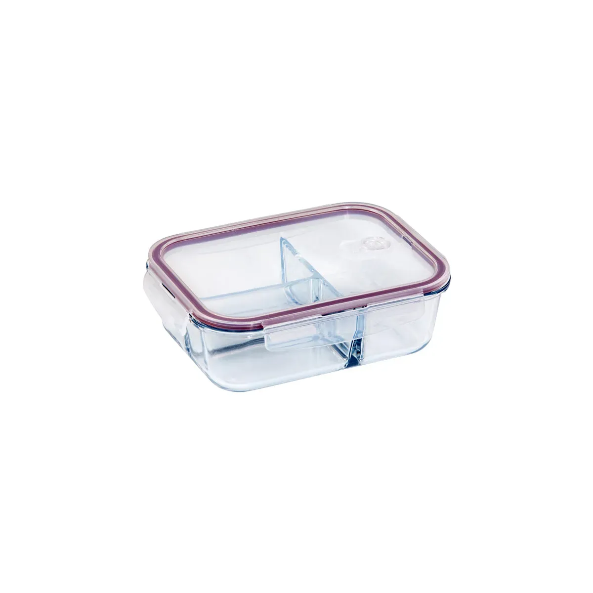 Glass Containers 3 Divider Rectangular 1500ml