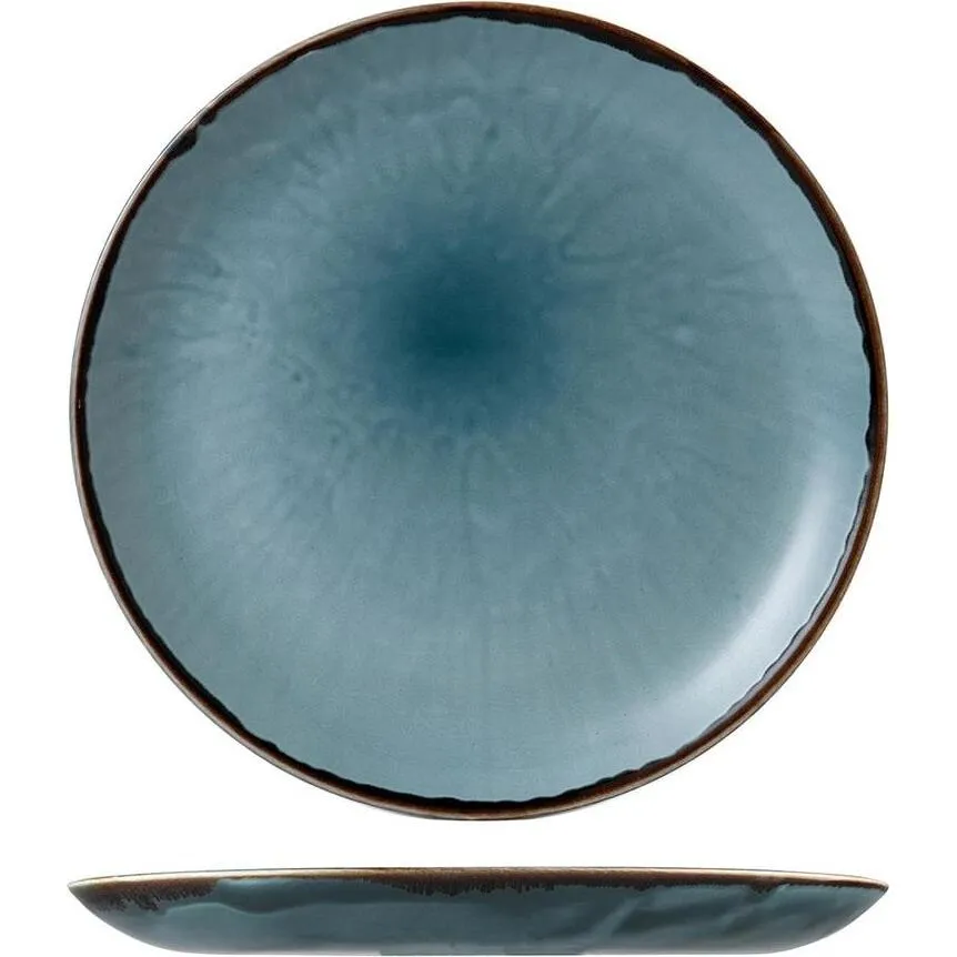 Harvest Blue Round Coupe Plate