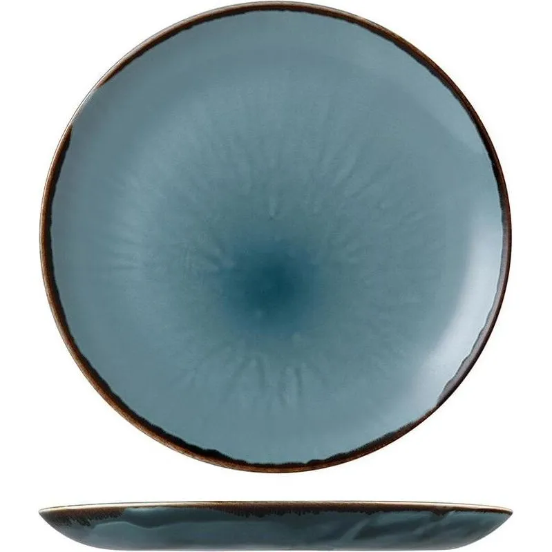 Harvest Blue Round Coupe Plate