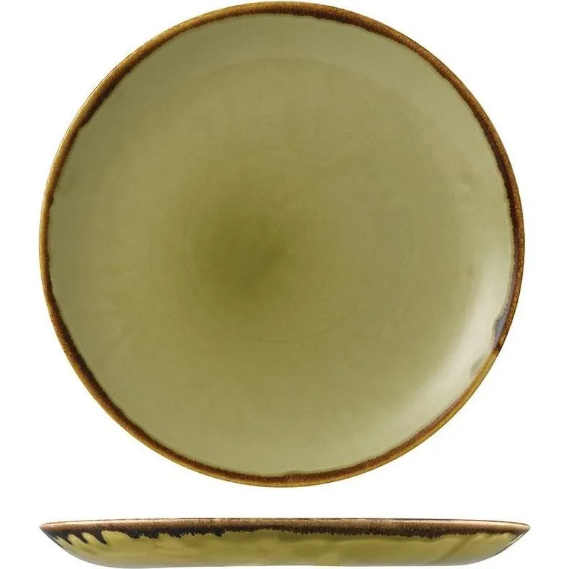 Harvest Green Round Coupe Plate