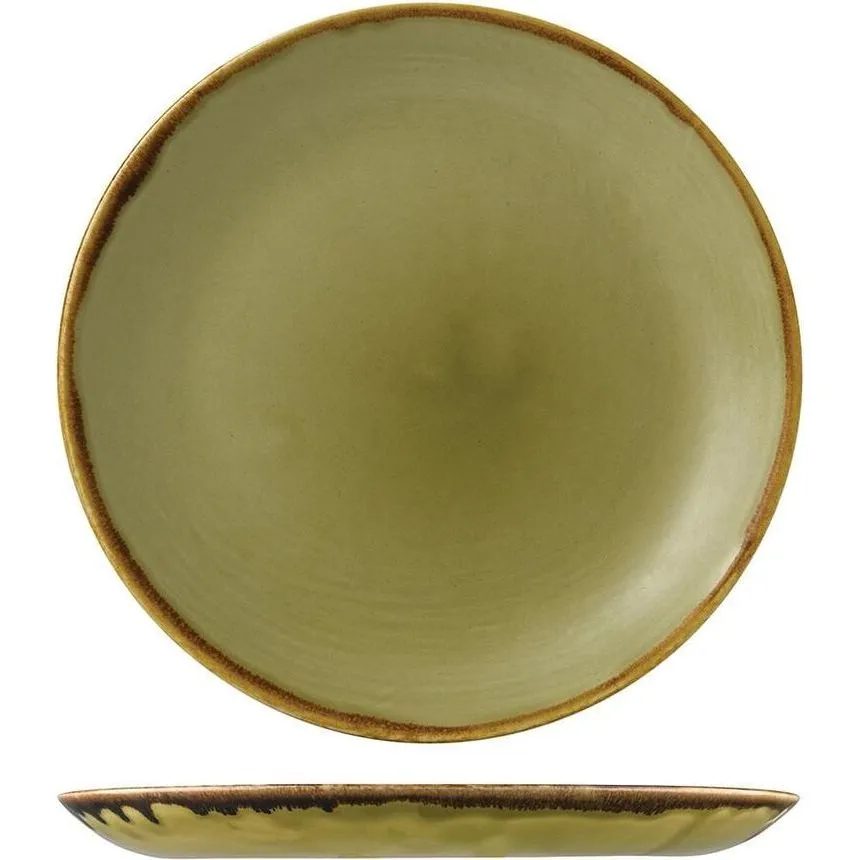 Harvest Green Round Coupe Plate