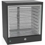 Heat 'n' Hold Food Warmer - Black- Fixed Glass Display Side