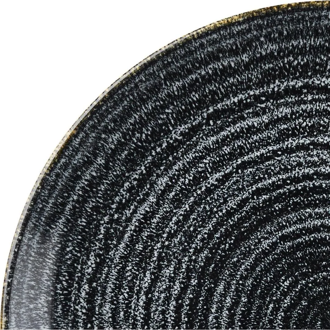 Homespun Charcoal Grey Round Coupe Bowl