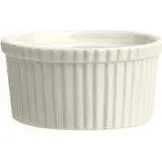 Ivory Souffle Dish - Ribbed