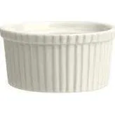 Ivory Souffle Dish - Ribbed