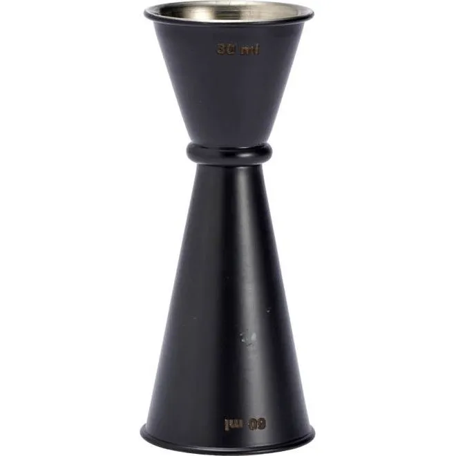 Japanese Style Jigger Stainless Steel Black Powder Coated 30/60ml