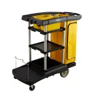 Jiwins Multifunction Cleaning Cart Black 1212x575x1129mm