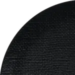 Close-up of the Luzerne Round Bowl's dark woven rim, showing the tight horizontal basket-weave texture and smooth curved edge.