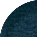 Close-up of the dark blue Luzerne Round Share Bowl showing its textured, woven basket-like exterior finish.