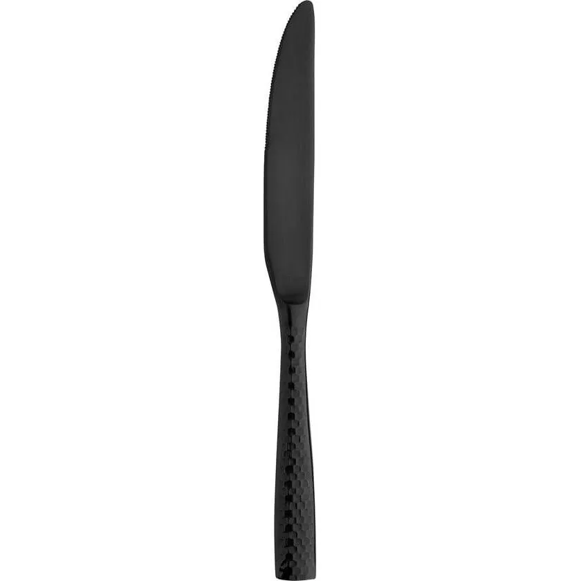 Lucca Faceted Matte Black Table Knife S/H