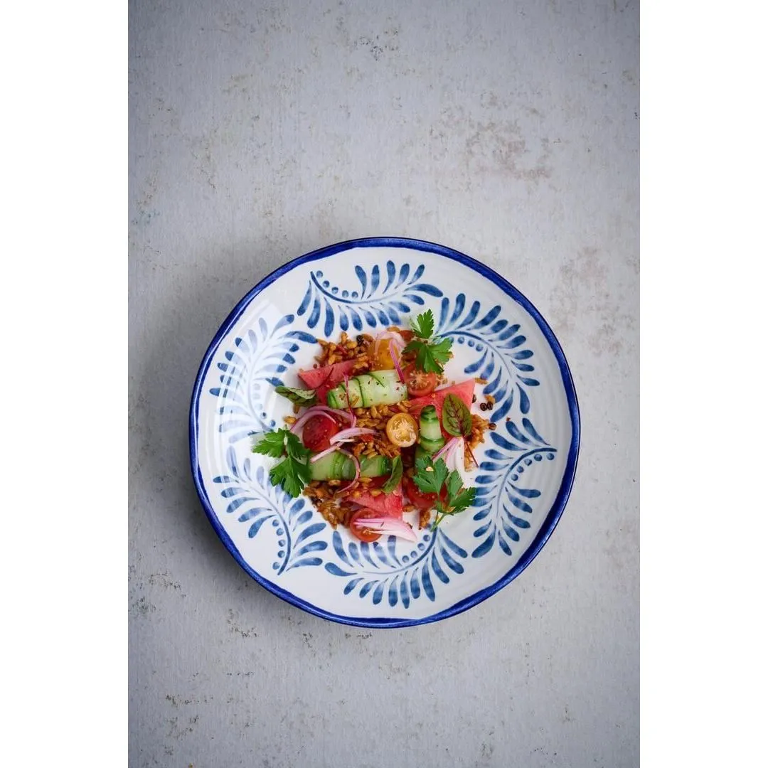 Mediterranean Blue Round Coupe Bowl