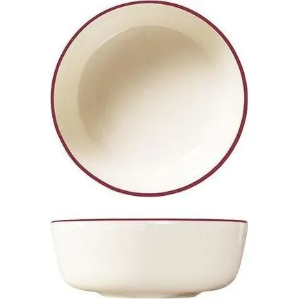 Modest Maroon Round Coupe Bowl