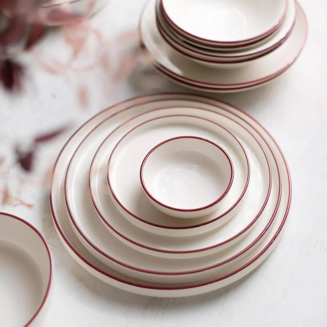 Modest Maroon Round Coupe Bowl