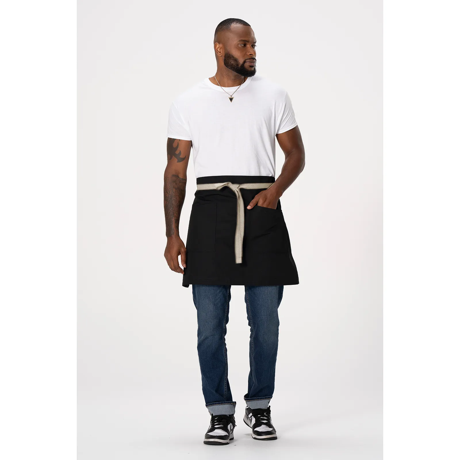 Lockharte Canvas Waist Apron-Black