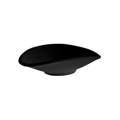 Bowl Oval Melamine Zen Black — 130x110x35mm