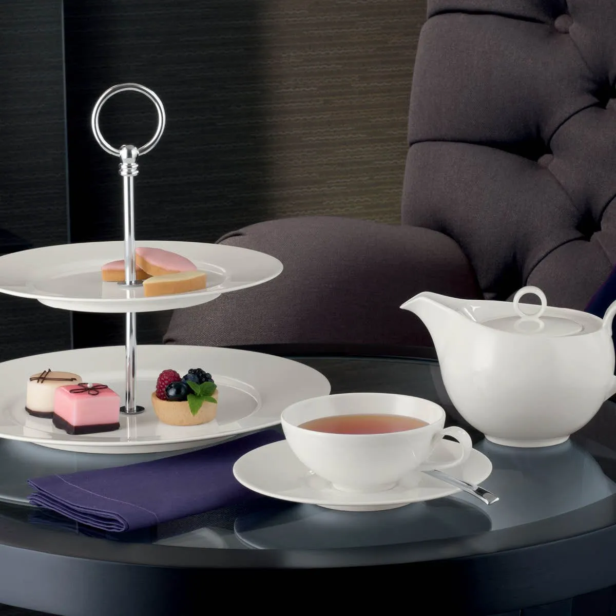 Purity Round Coupe Plate 160mm To Suit Serving Stand