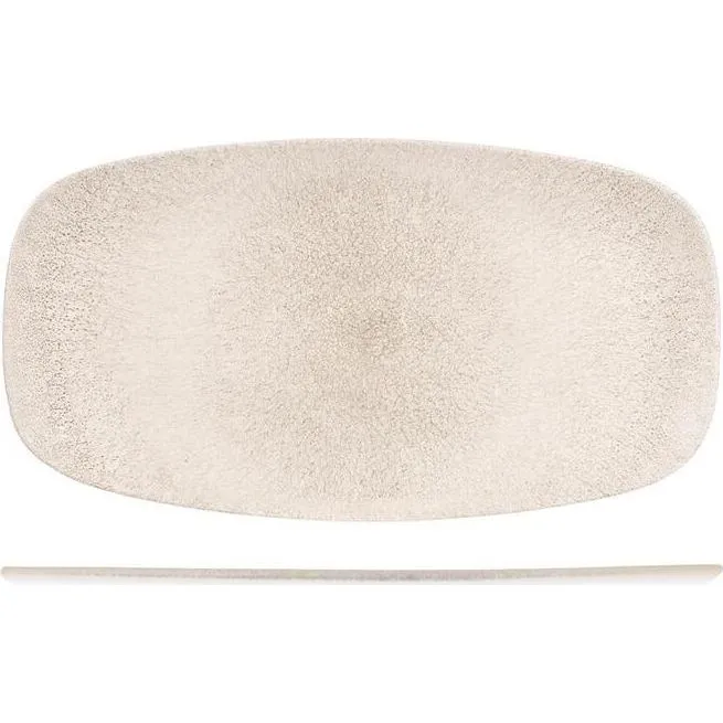 Raku Agate Grey Oblong Chef's Plate