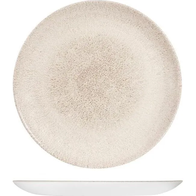 Raku Agate Grey Round Coupe Plate