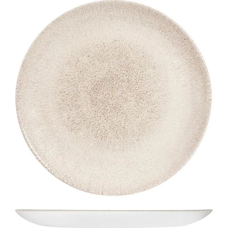 Raku Agate Grey Round Coupe Plate