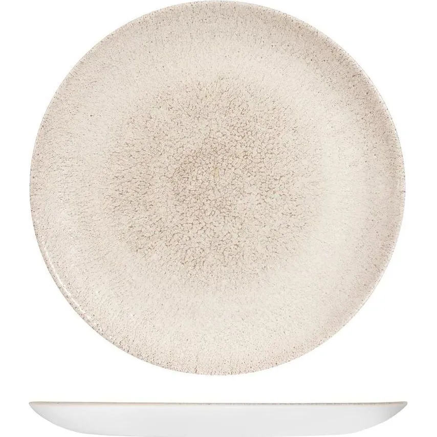 Raku Agate Grey Round Coupe Plate