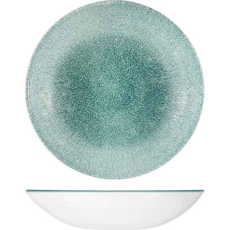 Raku Jade Green Round Coupe Bowl