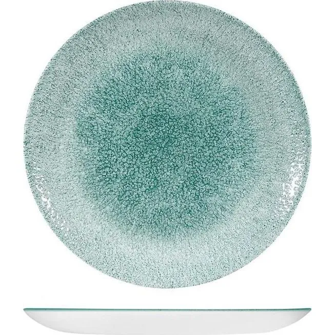 Raku Jade Green Round Coupe Plate