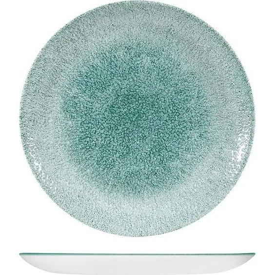 Raku Jade Green Round Coupe Plate
