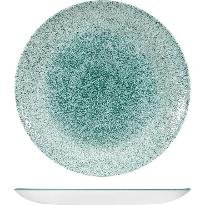 Raku Jade Green Round Coupe Plate