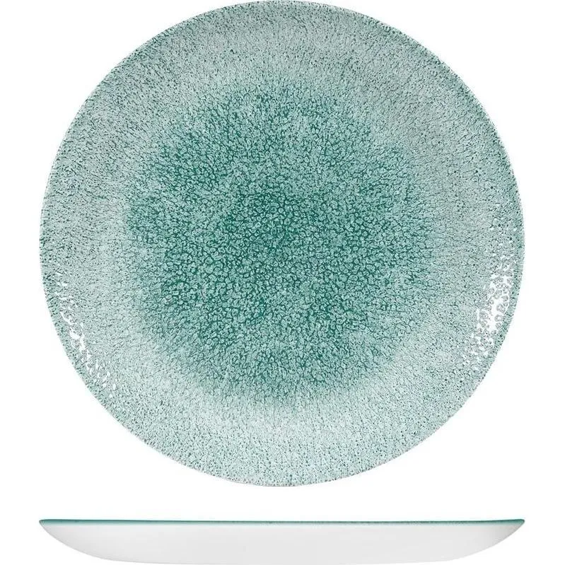 Raku Jade Green Round Coupe Plate