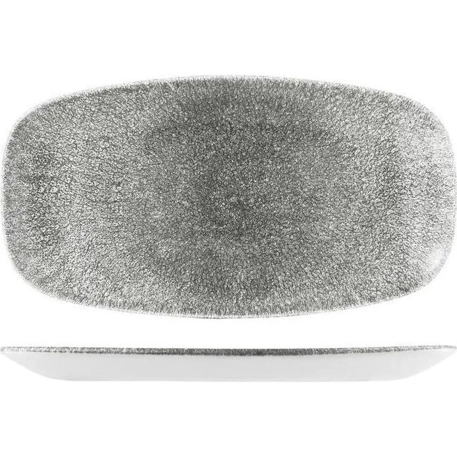 Raku Quartz Black Oblong Chef's Plate