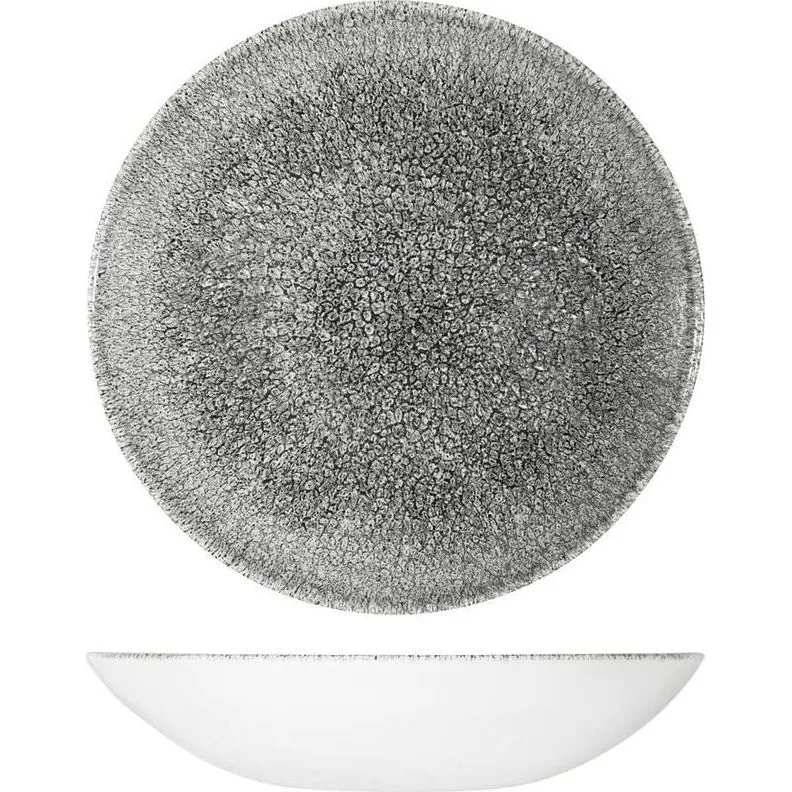 Raku Quartz Black Round Coupe Bowl