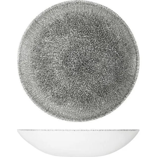 Raku Quartz Black Round Coupe Bowl