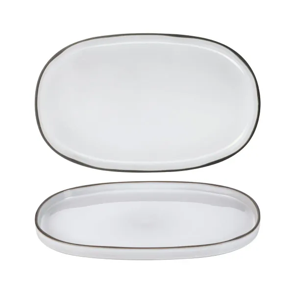 Revol Caractere Oval Service Plate 355x218mm White Cumulus