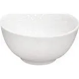 Trenton 110mm Rice Bowl close-up showing the smooth, glossy white ceramic finish and wide, gently curved rim.